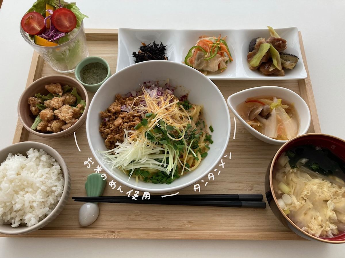 お米のめんを使ったタンタンメン